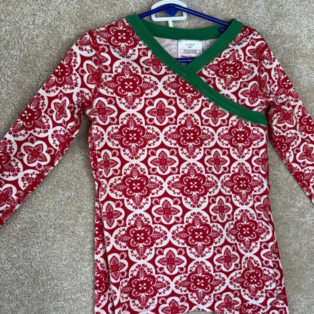 Hanna Andersson Christmas Pajama Set pjs Size 6-7 120cm Long‎ Sleeve Pants